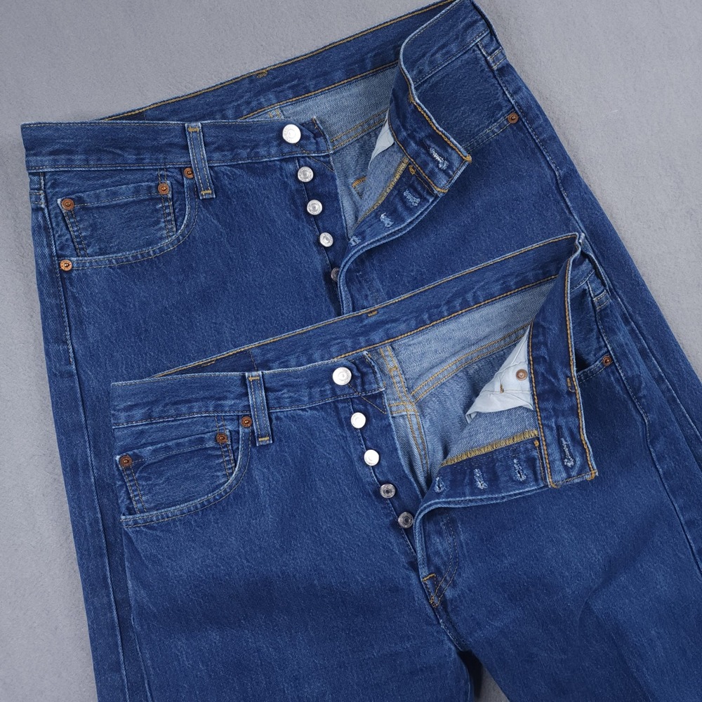 Levi 501 Original Fit Mens 34x32 Straight Leg Button Fly Denim Jeans Lot Of 2